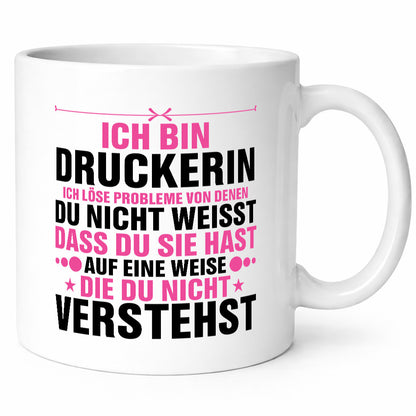 Löse Probleme: Druckerin | Druckerei Print Medien v2 lustiger Spruch Geschenk