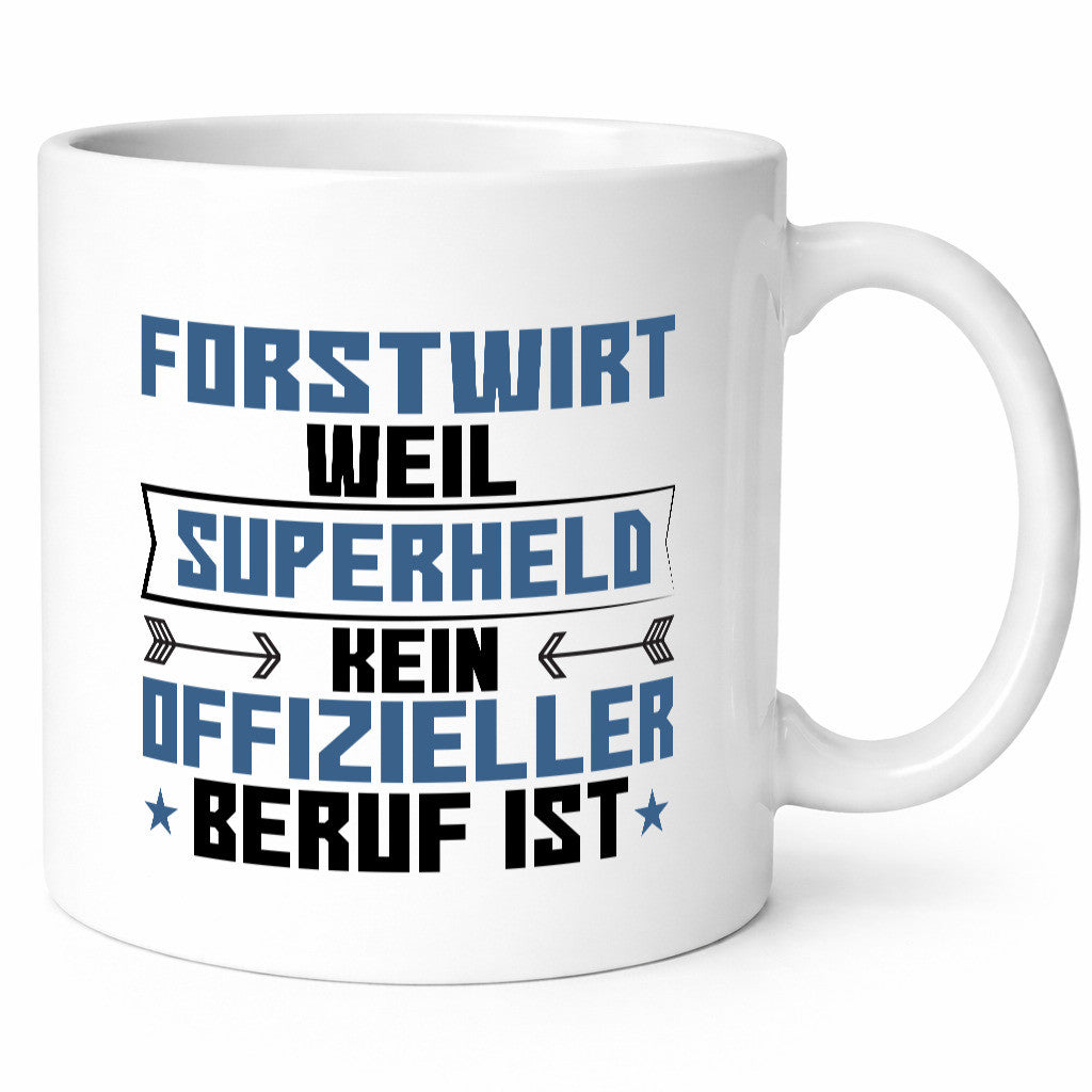 Superheld Forstwirt | Waldarbeiter Geschenkidee Arbeit Kollegen Büro Humor Tasse