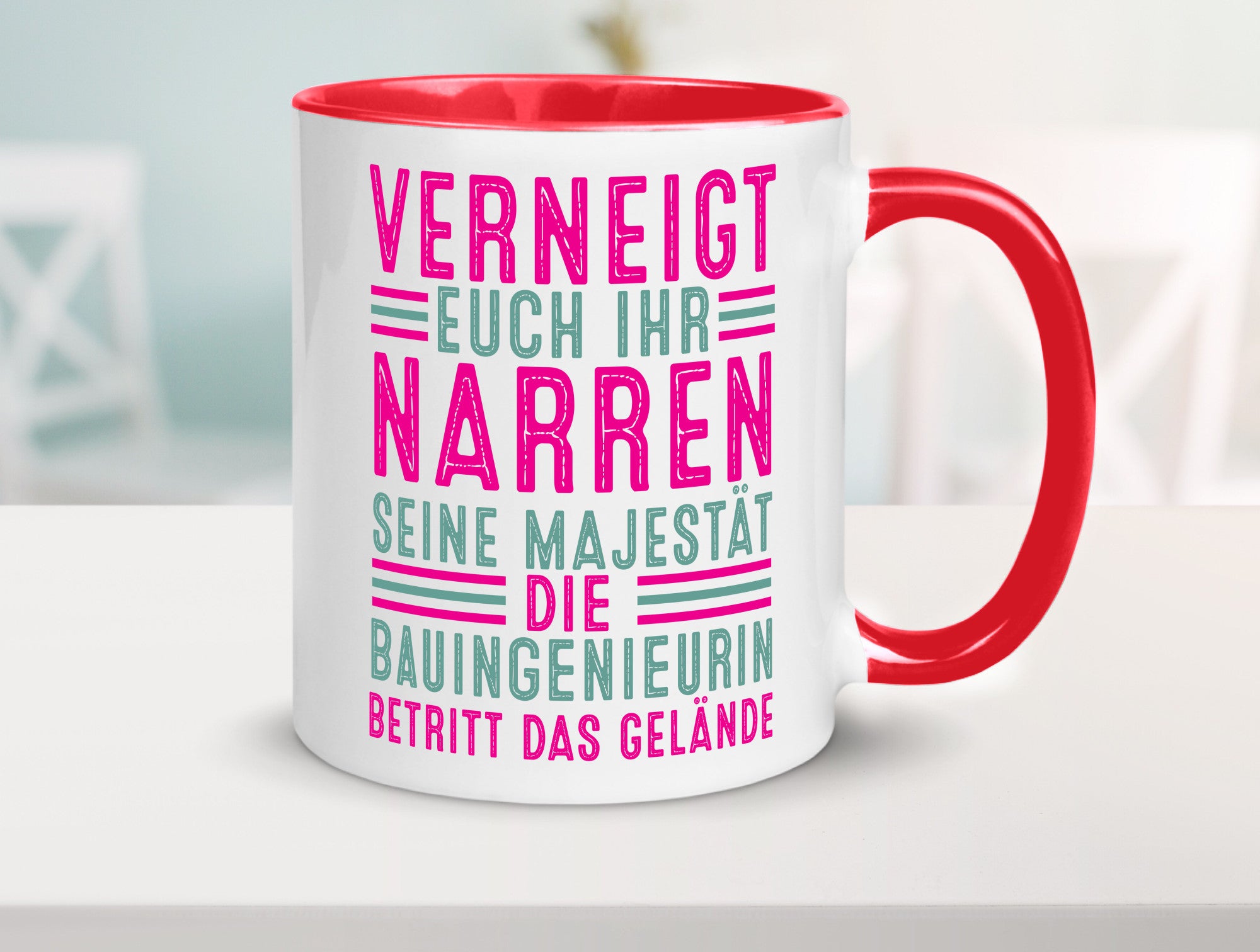 Verneigt euch: Bauingenieurin | Ingenieurin Geschenkidee Humor Tasse