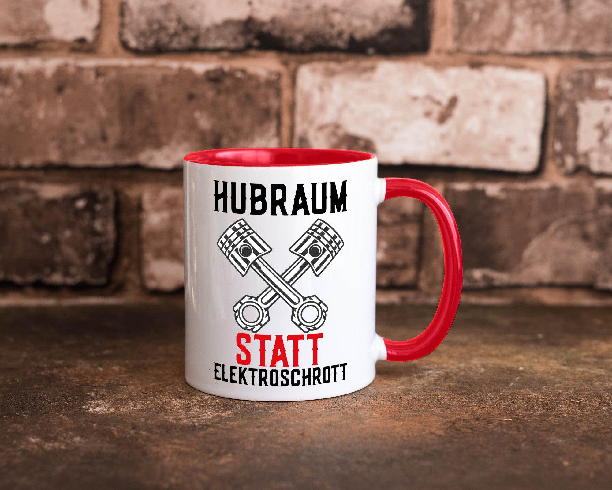 Hubraum statt Elektroschrott | Autofan Verbrennungsmotor Geschenk Humor