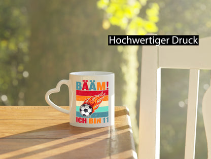 11. Geburtstag | Bääm ich bin 11 Fußball Humor Geschenkidee Tasse