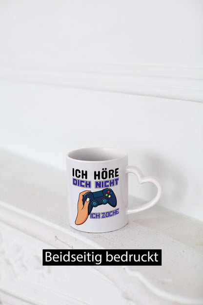 Ich höre dich nicht zocke lustig Humor Geschenkidee Geschenk Tasse