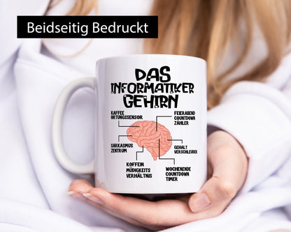 Das Informatiker Gehirn Humor Geschenkidee Tasse