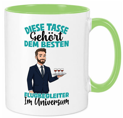 Im Universum: Flugbegleiter | Steward Flughafen Humor Geschenkidee Tasse