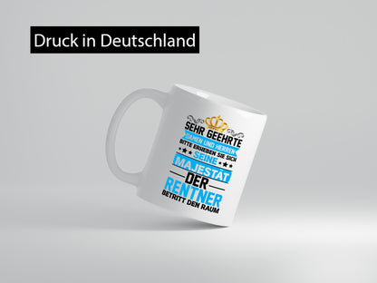 Rentner betritt den Raum | Ruhestand Pension lustiger Spruch Geschenk Jubiläum