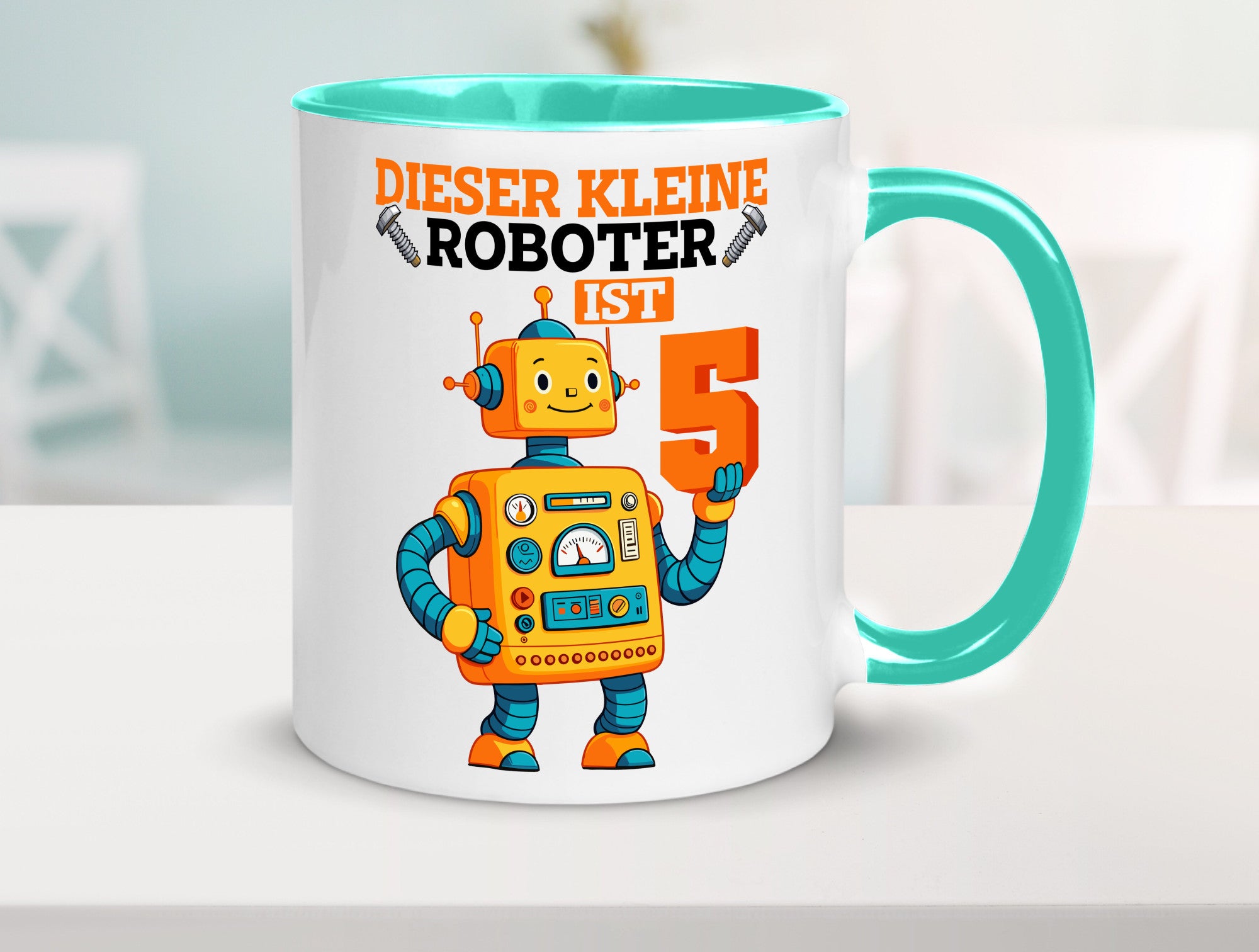 5. Geburtstag | 5 Jahre Roboter Junge lustiger Spruch Geschenk Geschenkidee