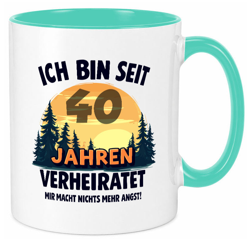 Ich bin Verheiratet | 40. Hochzeitstag Ehepaar v2 Humor Geschenkidee Tasse