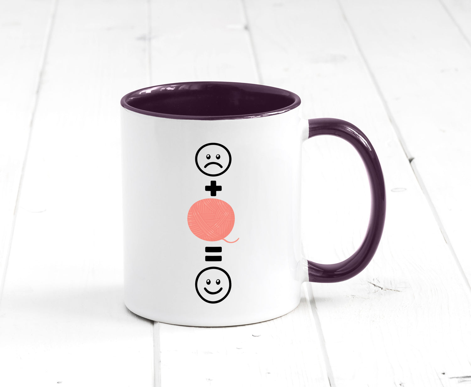 Wolle | Häkeln |Glücklich Geschenk Humor Geschenkidee lustiger Spruch Tasse