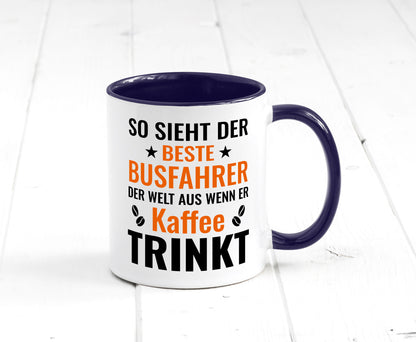 Kaffee trinkt: Busfahrer | Berufsfahrer Fahrer Geschenk Arbeit Kollegen Büro