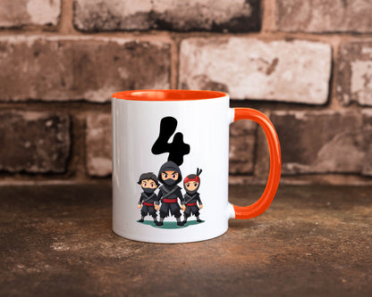 4. Geburtstag | 4 Jahre Ninja lustig Geschenkidee Geschenk Tasse