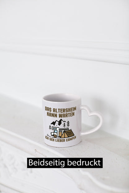 Altersheim kann warten, gehe campen | Wohnmobil Geschenkidee Humor Tasse