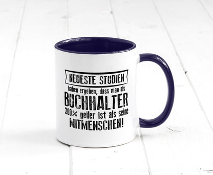Neuste Studien: Buchhalter | Buchhaltung Humor Geschenkidee Tasse
