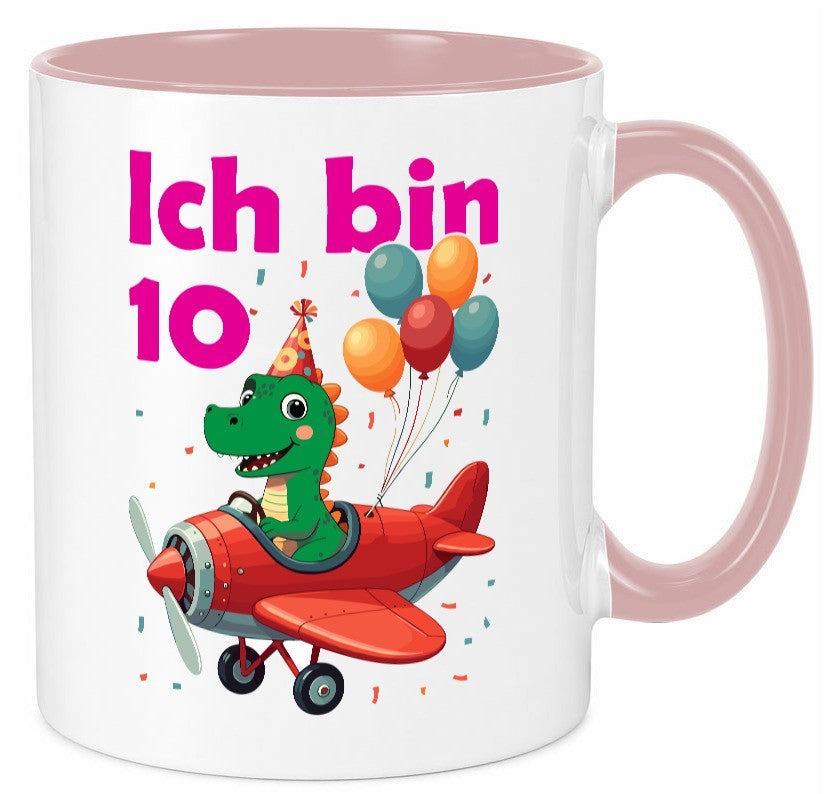 10. Geburtstag | 10 Jahre Drache Flugzeug lustiger Spruch Geschenk Geschenkidee Tasse