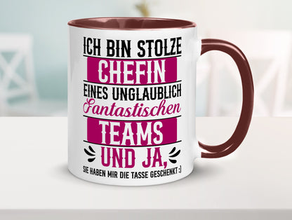 Stolze Chefin | Tolles Team Mitarbeiter lustig Arbeit Kollegen Büro Geschenk