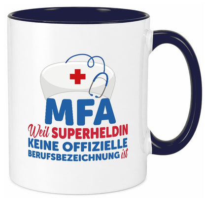 MFA Superheldin | Frauen Beruf Spruch Tasse Humor Geschenk Arbeit Kollegen Büro