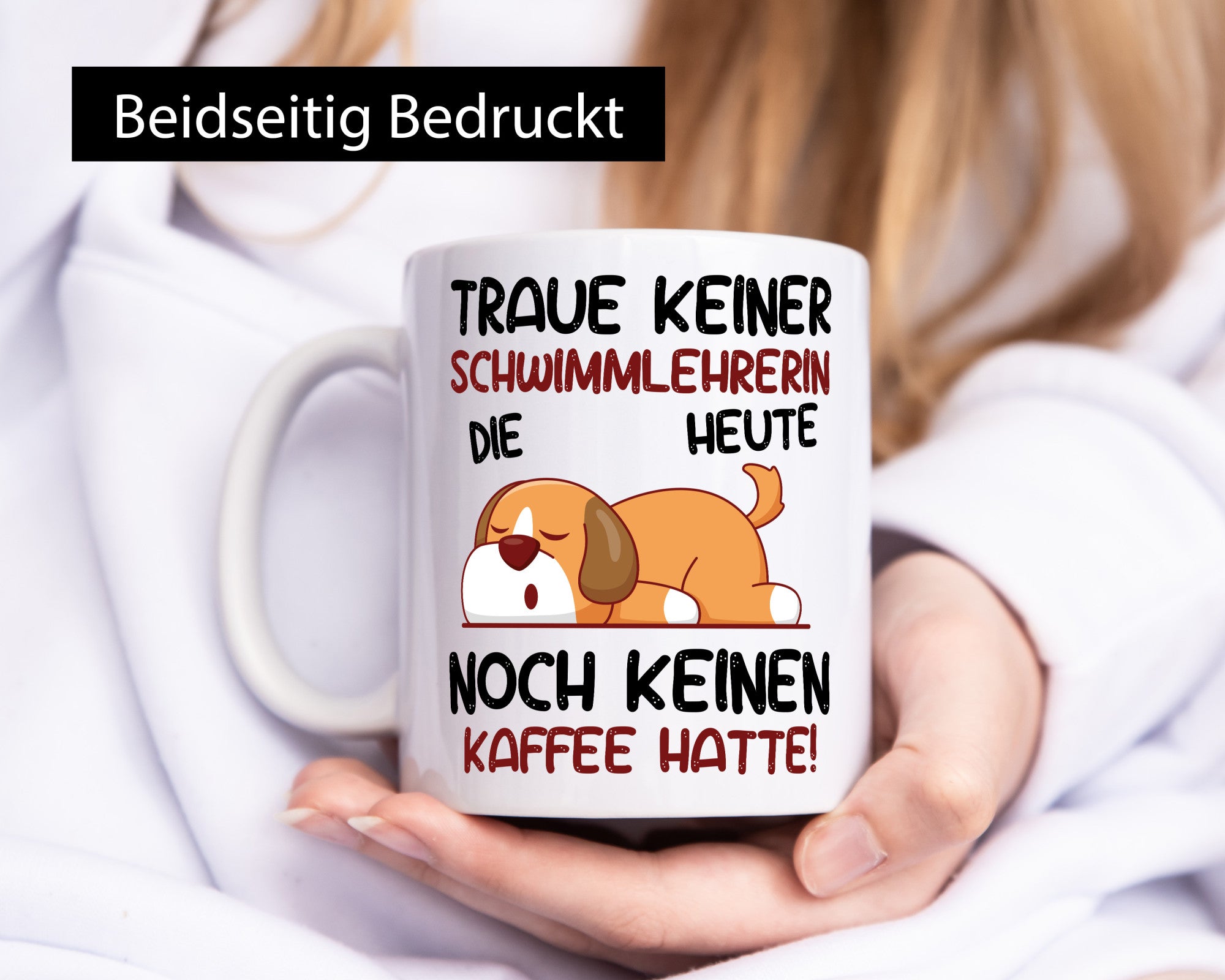 Traue keiner Schwimmlehrerin | schwimmen Lehrer Sport Geschenkidee Humor Tasse
