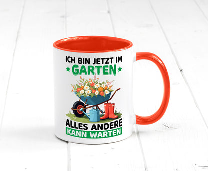 Im Garten alles andere kann warten | Gärtner Gartenarbeit Geschenk Arbeit