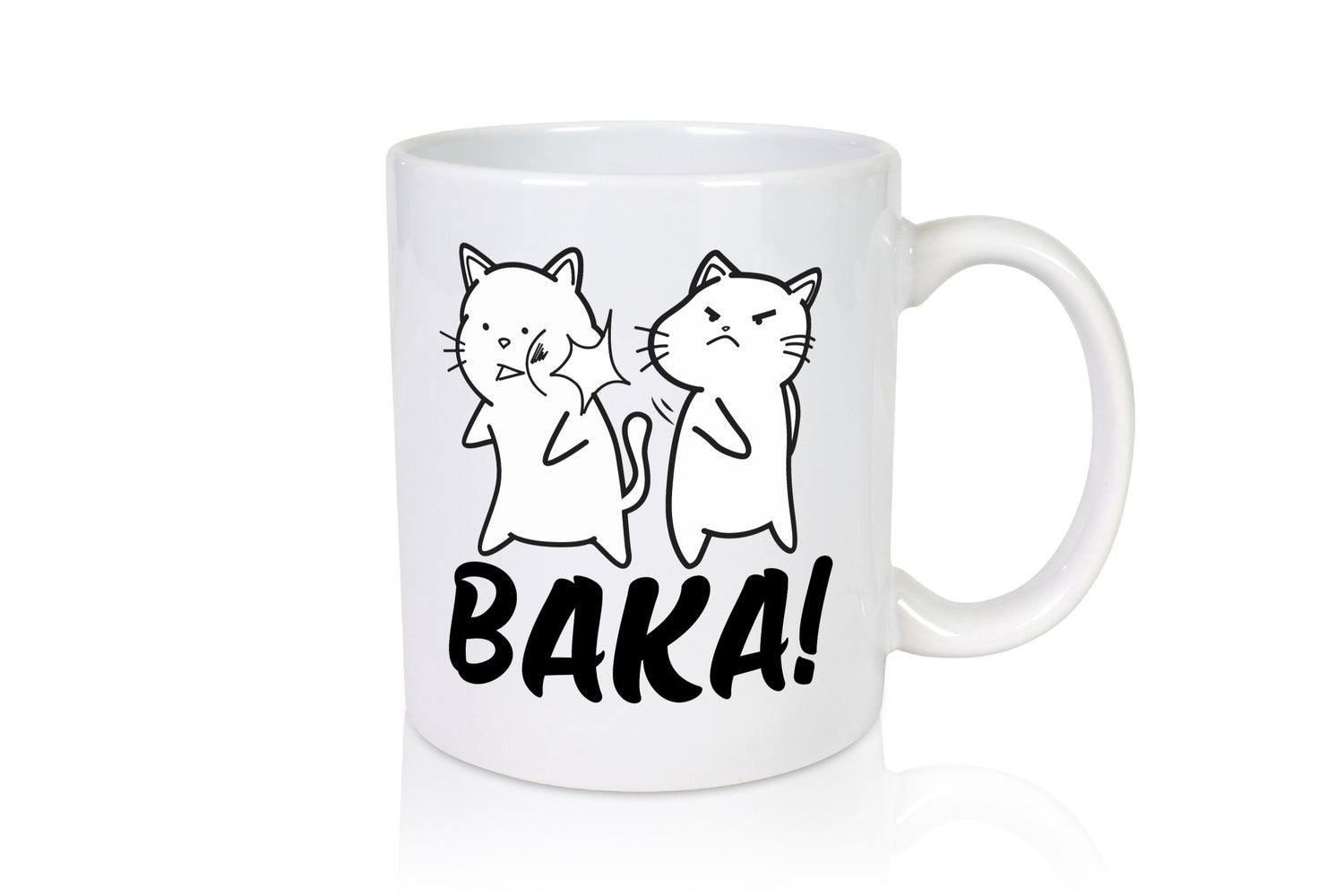 Baka! | böse Katze Ohrfeige Comic Runterhauen Geschenkidee Tierliebhaber Humor