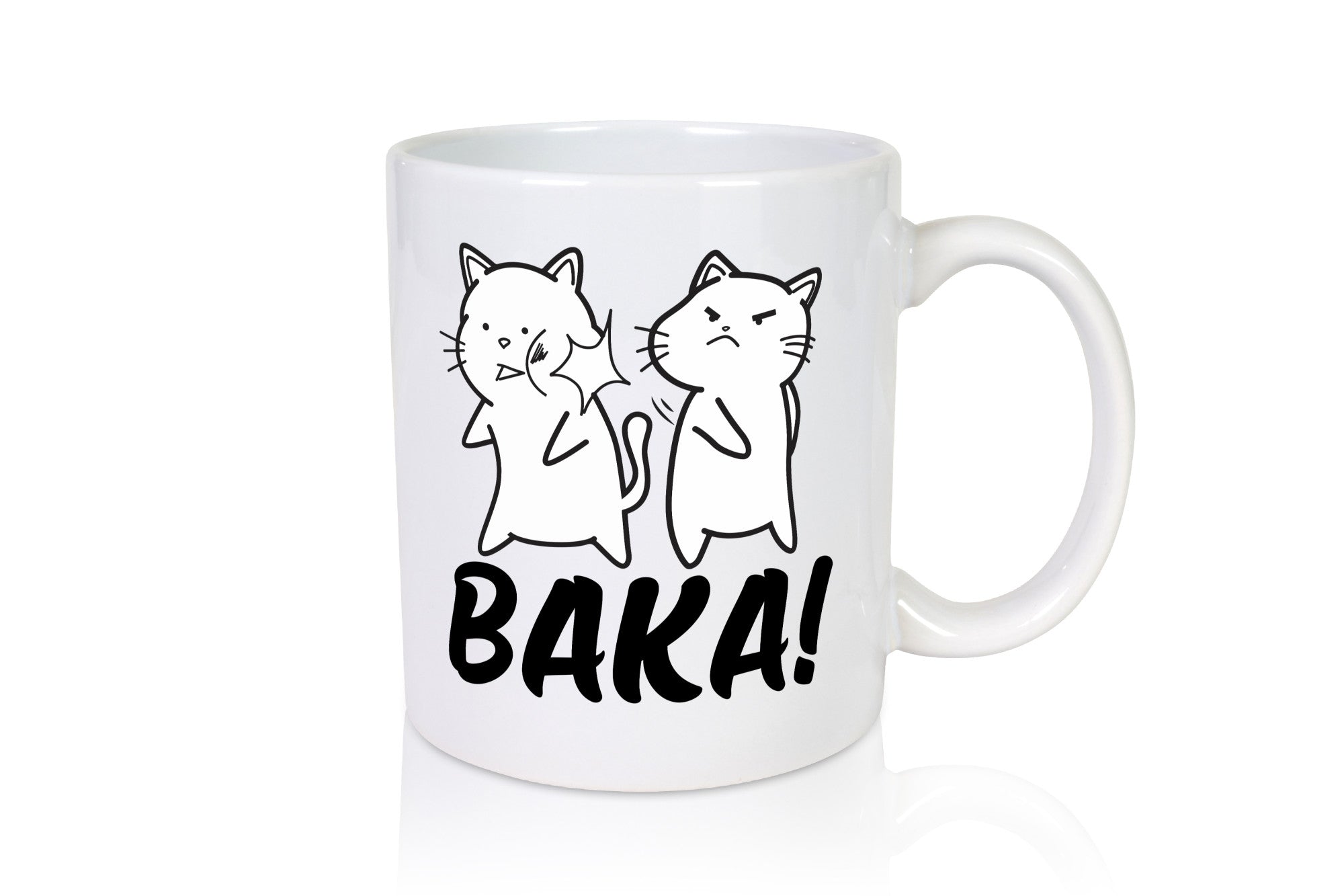Baka! | böse Katze Ohrfeige Comic Runterhauen Geschenkidee Tierliebhaber Humor