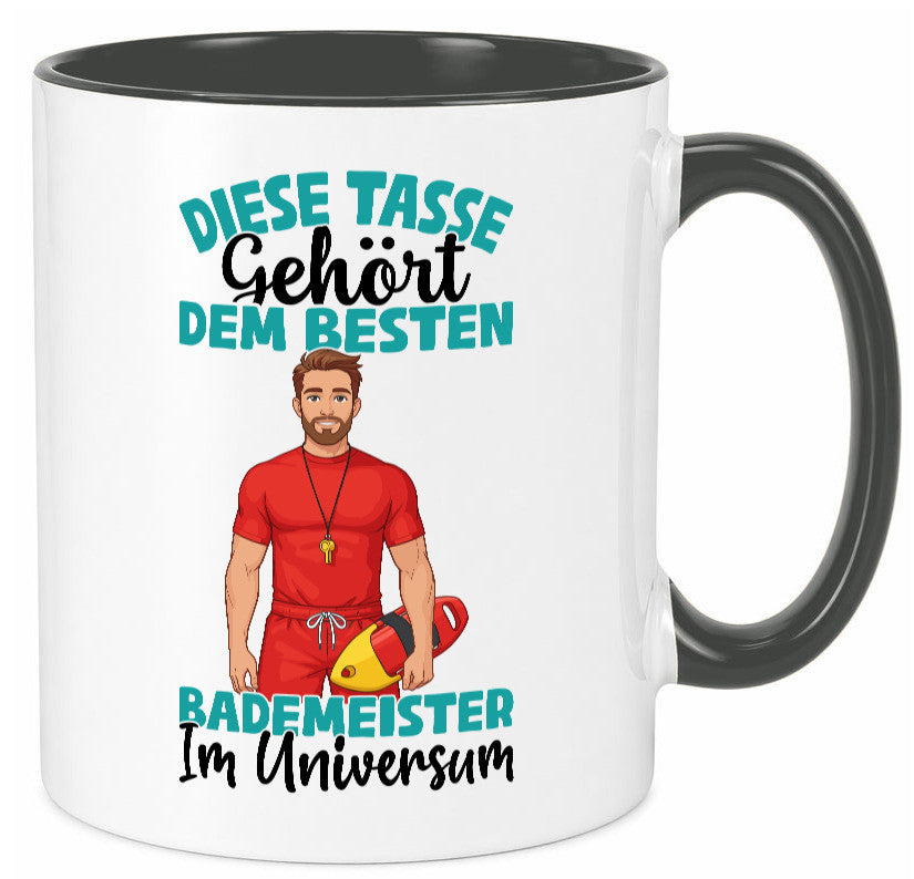 Im Universum: Bademeister | Rettungsschwimmer lustig Humor Geschenkidee Tasse