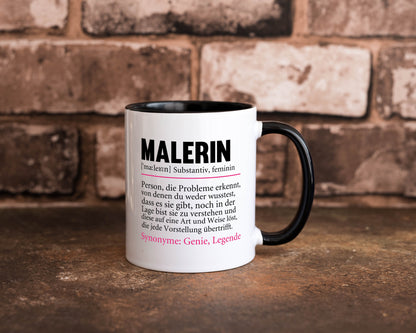 Malerin | Spruch Beruf lustig Malerinnen Humor Arbeit Kollegen Büro