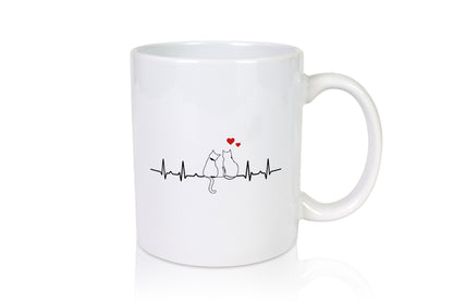 Katze Herzschlag | Motiv Katzenbesitzer Katzen Liebe Geschenk Tierliebhaber