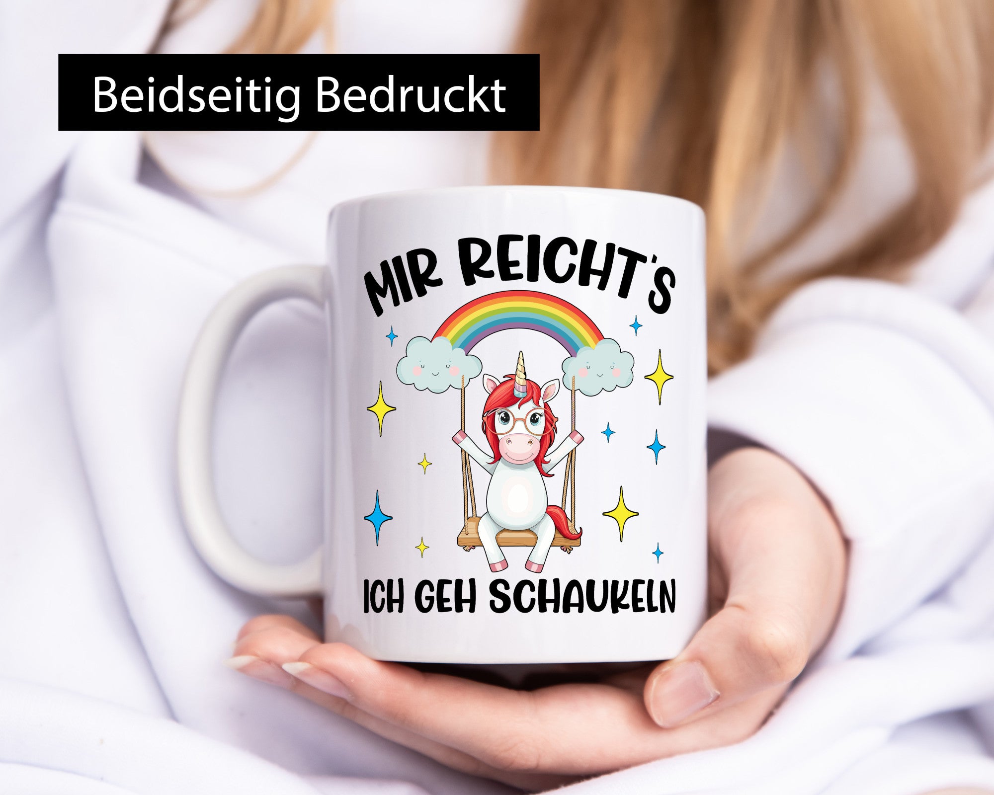 Mir Reichts ich geh Schaukeln | Einhorn Geschenkidee Humor Tasse