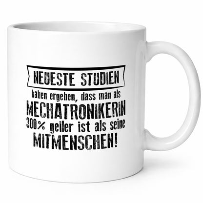Neuste Studien: Mechatronikerin | KFZ Werkstatt Humor Geschenkidee Tasse