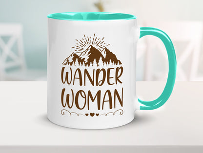 Wander Woman | Berge Herzen Geschenk Familie Geschenkidee lustiger Spruch Tasse