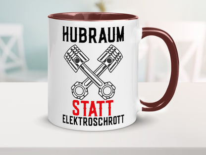 Hubraum statt Elektroschrott | Autofan Verbrennungsmotor Geschenk Humor