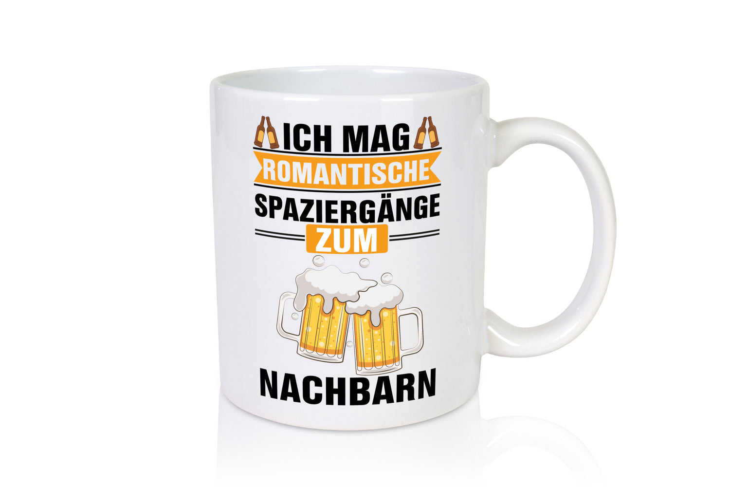 Romantische Spaziergänge zum Nachbarn | Bier lustiger Spruch Geschenk Familie