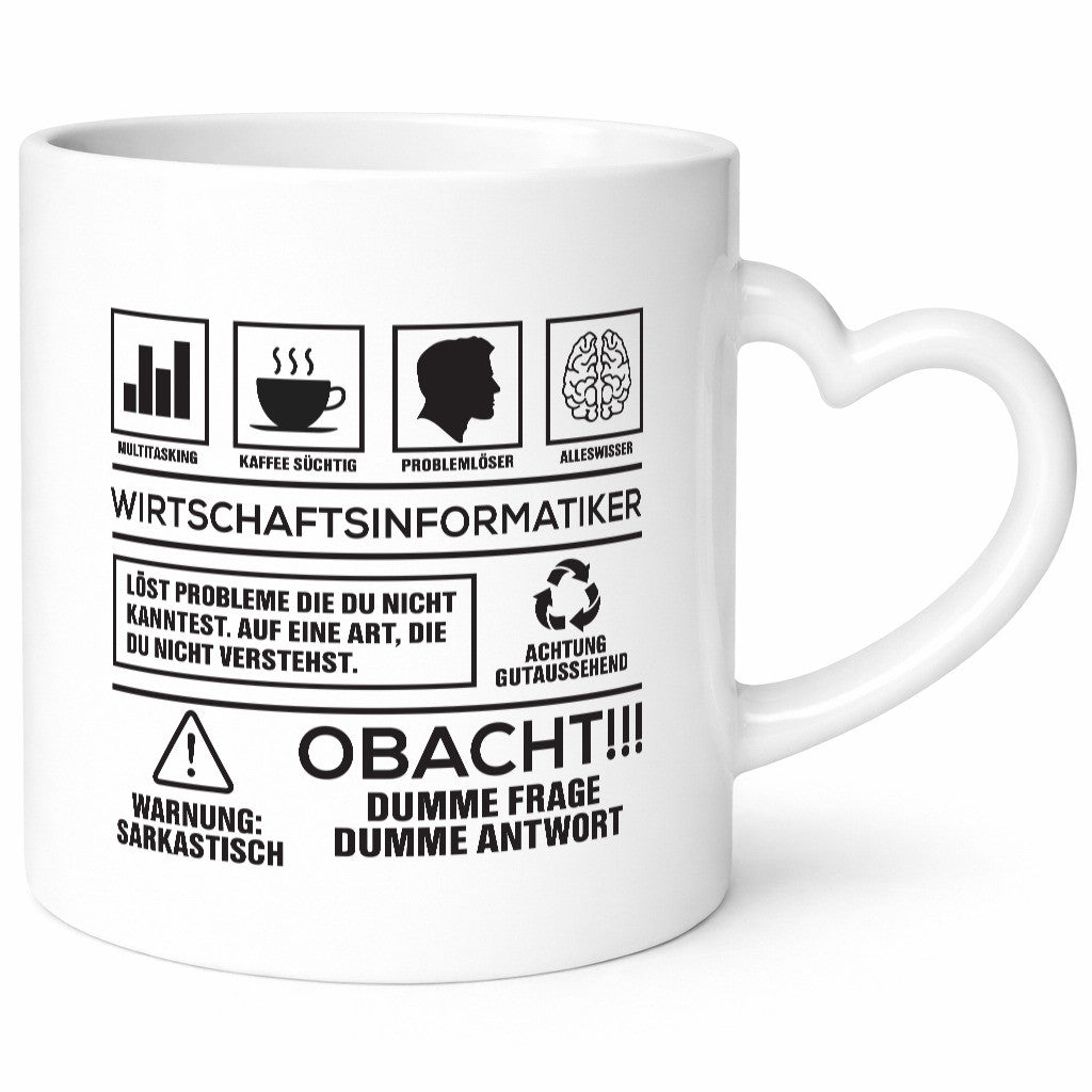 Achtung Probleme Wirtschaftsinformatiker | Wirtschaft Humor Geschenkidee Tasse