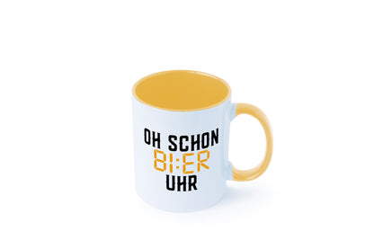 Oh schon Bier Uhr | Biertrinker Party Feiern Pils Humor Geschenkidee Tasse