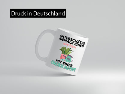 Niemals Mann mit Gießkanne unterschätzen | Blumen lustiger Spruch Geschenk