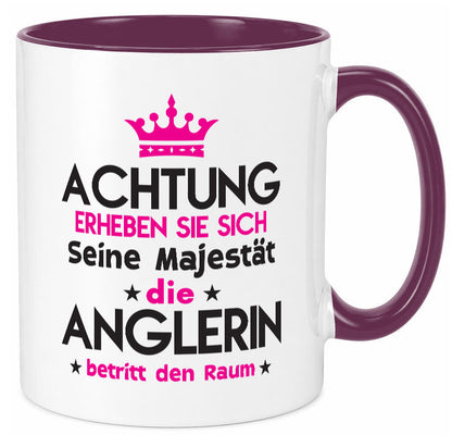 Seine Majestät Anglerin | Angeln Fischerin lustiger Spruch Geschenk Humor
