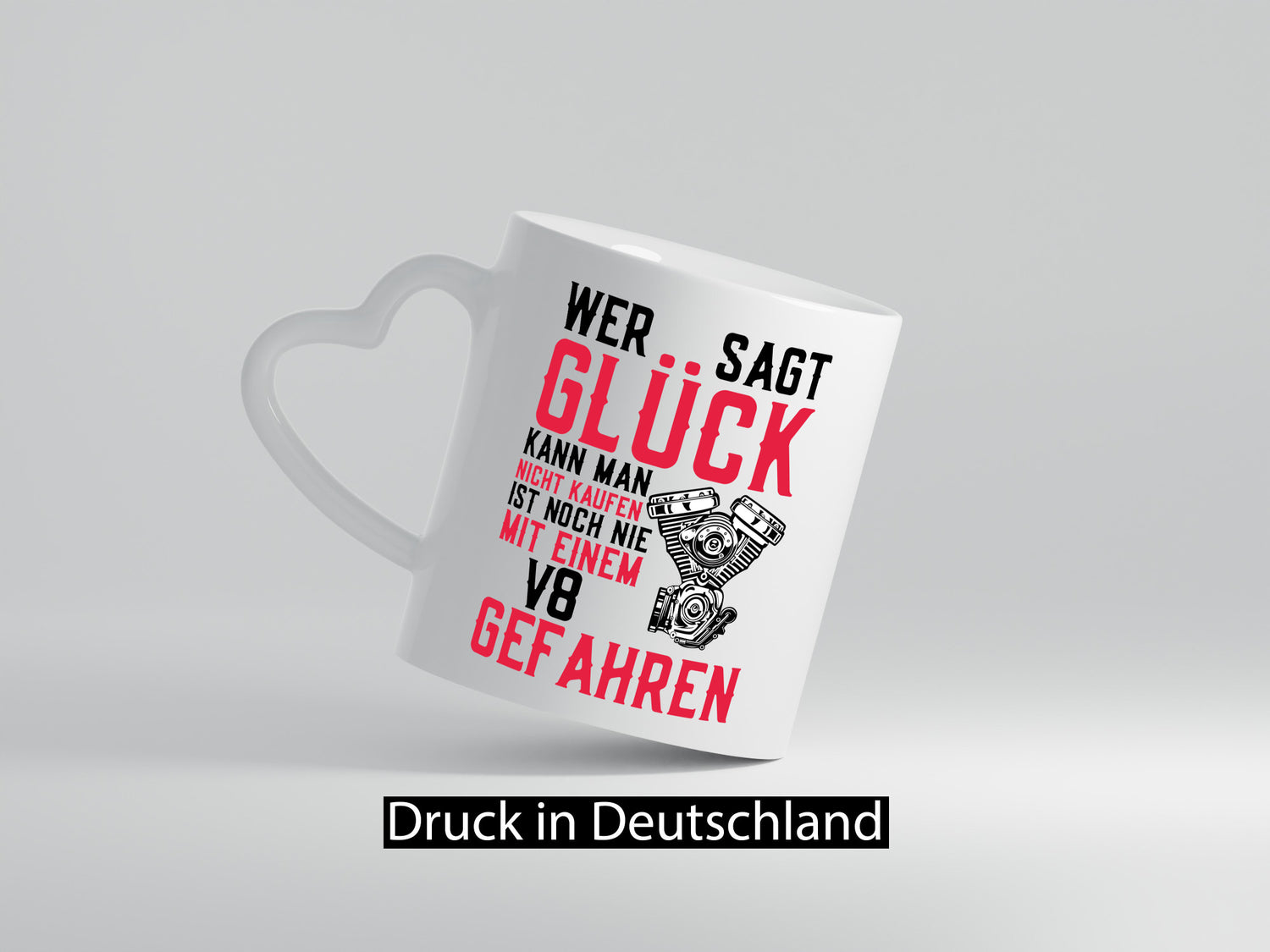 Glück kann man kaufen | V8 Motor Autofan Zahnrad Auto lustiger Spruch Geschenk