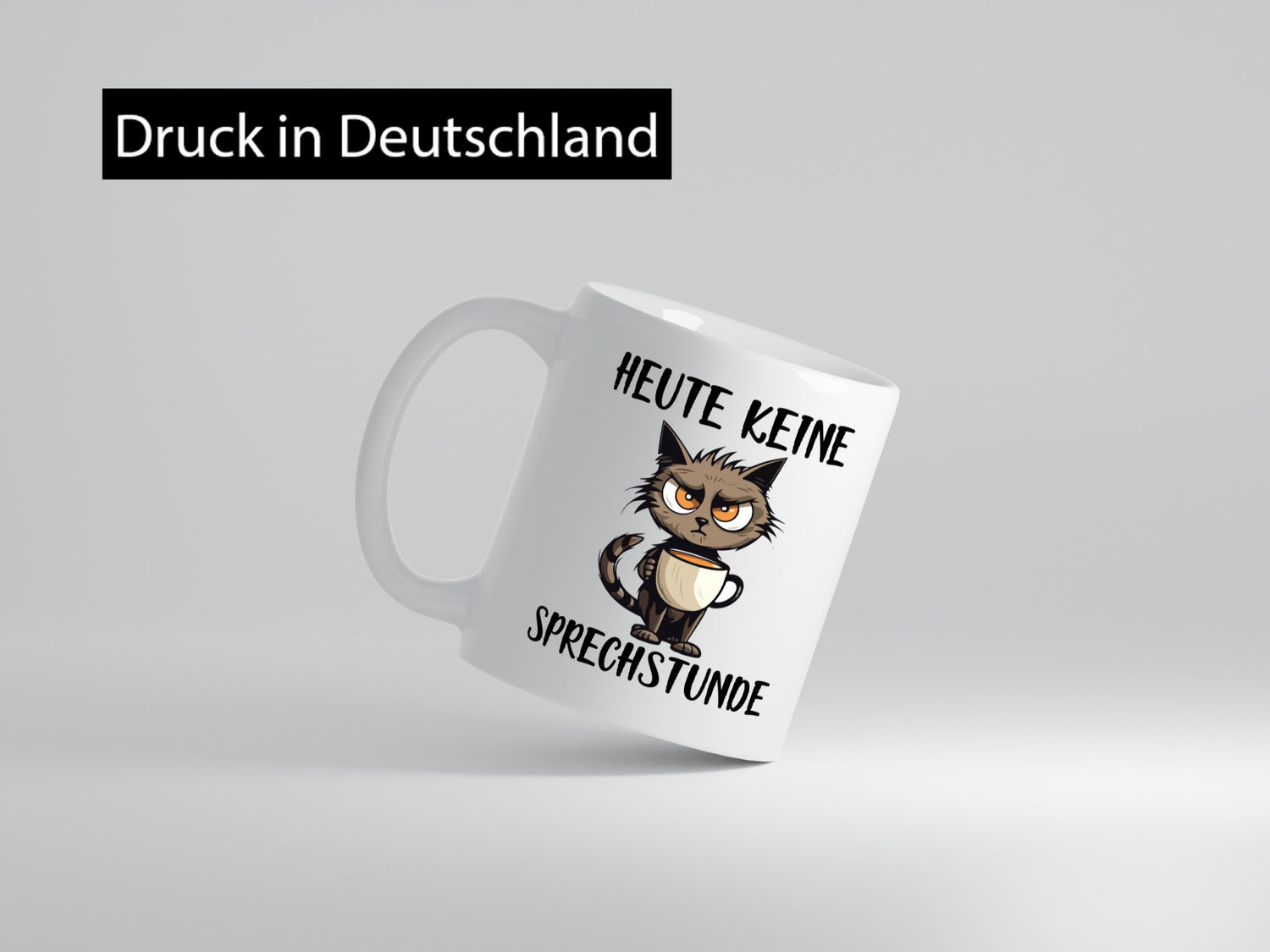 Heute keine Sprechstunde | Katze mit Tasse lustig Tierliebhaber Humor Geschenk