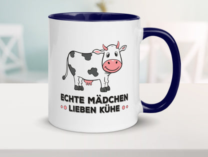 Echte mädchen lieben Kühe | Farm Farmer Bauer lustiger Spruch Geschenk Humor