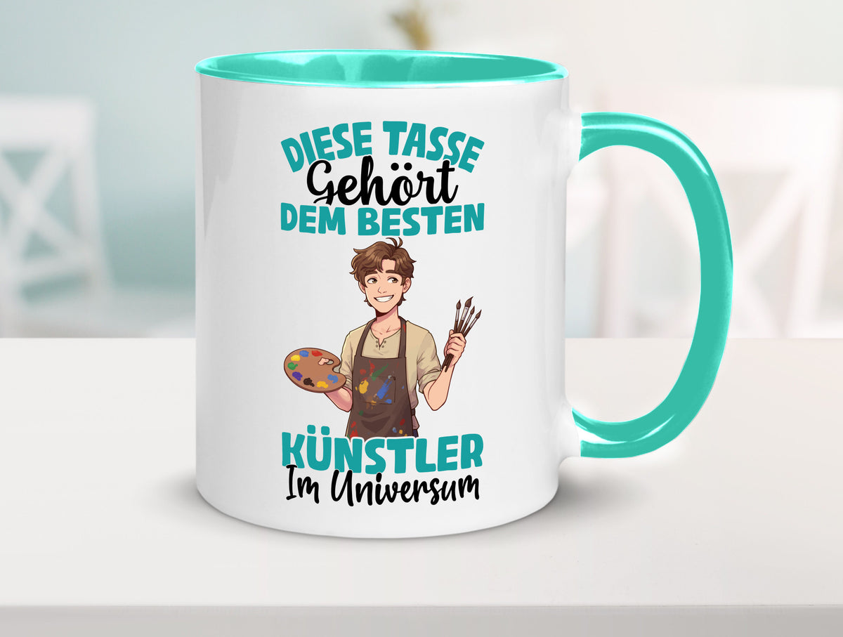 Im Universum: Künstler | Kunst Geschenkidee Humor Tasse