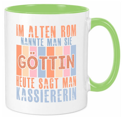 Heute sagt man: Kassiererin Humor Geschenkidee Tasse