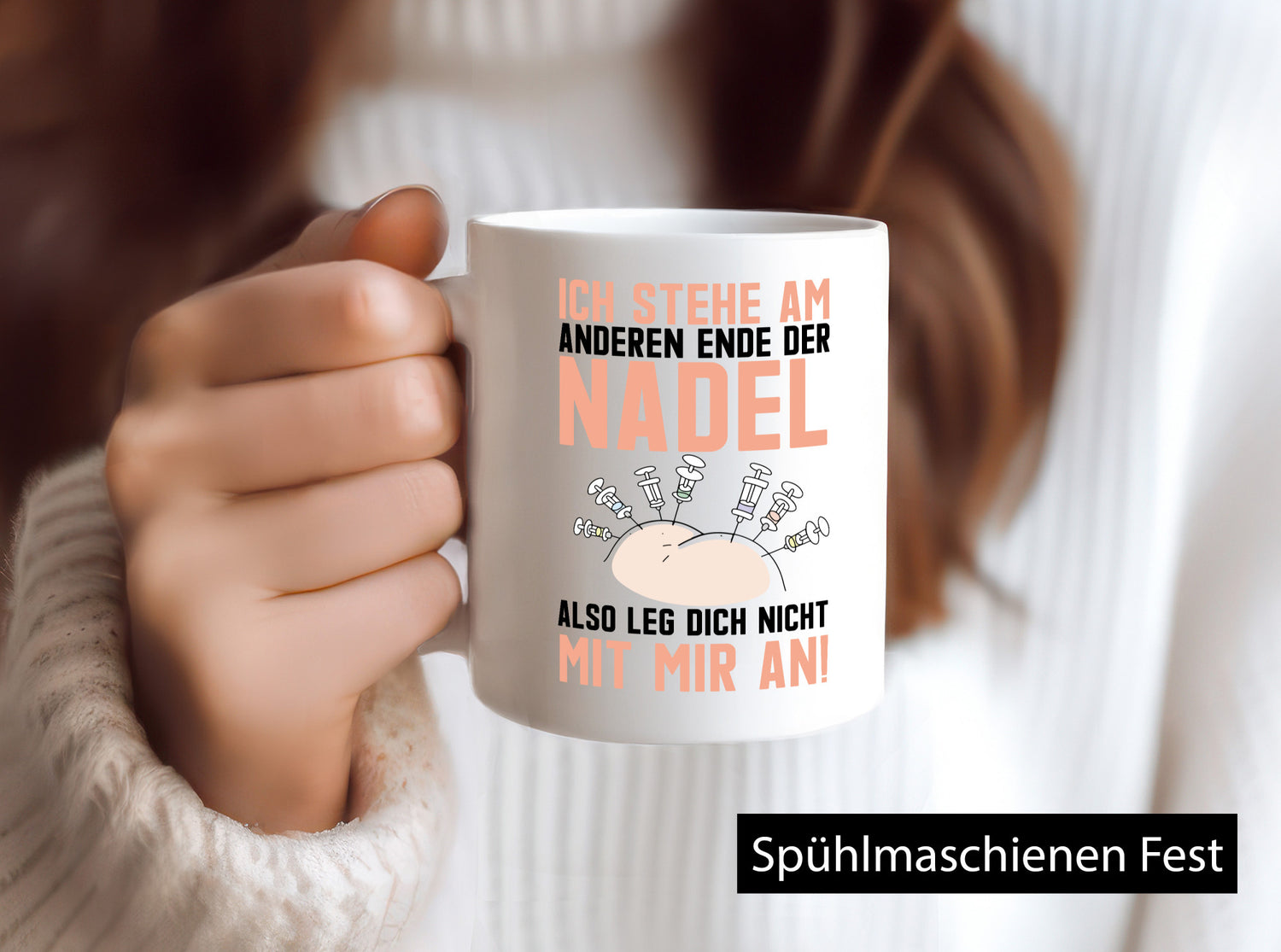 Anderes Ende der Nadel | Krankenschwester Spritze Arzt Humor Geschenkidee Tasse