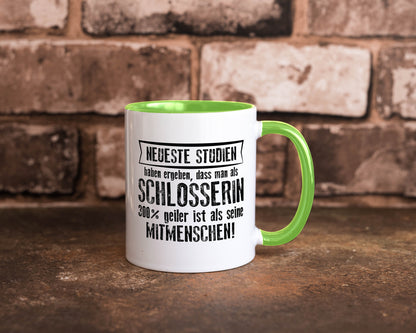 Neuste Studien: Schlosserin | Schlosserei Geschenkidee Humor Tasse