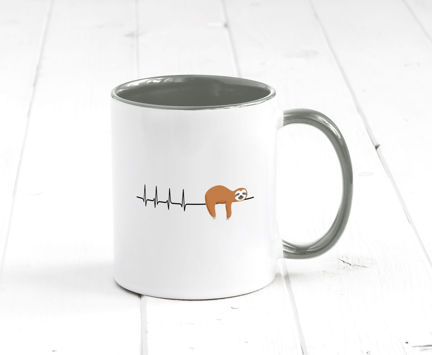 Herzschlag Faultier | Faulheit Morgenmuffel faul Humor Tierliebhaber