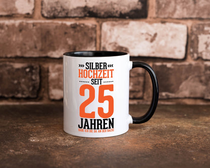 Silber Hochzeit | 25 Jahre Verheiratet Ehepaar lustig Humor Geschenkidee Tasse