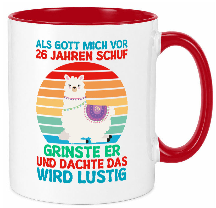 26. Geburtstag | 26 Jahre Gut Schuf mich Lama v2 lustiger Spruch Geschenk