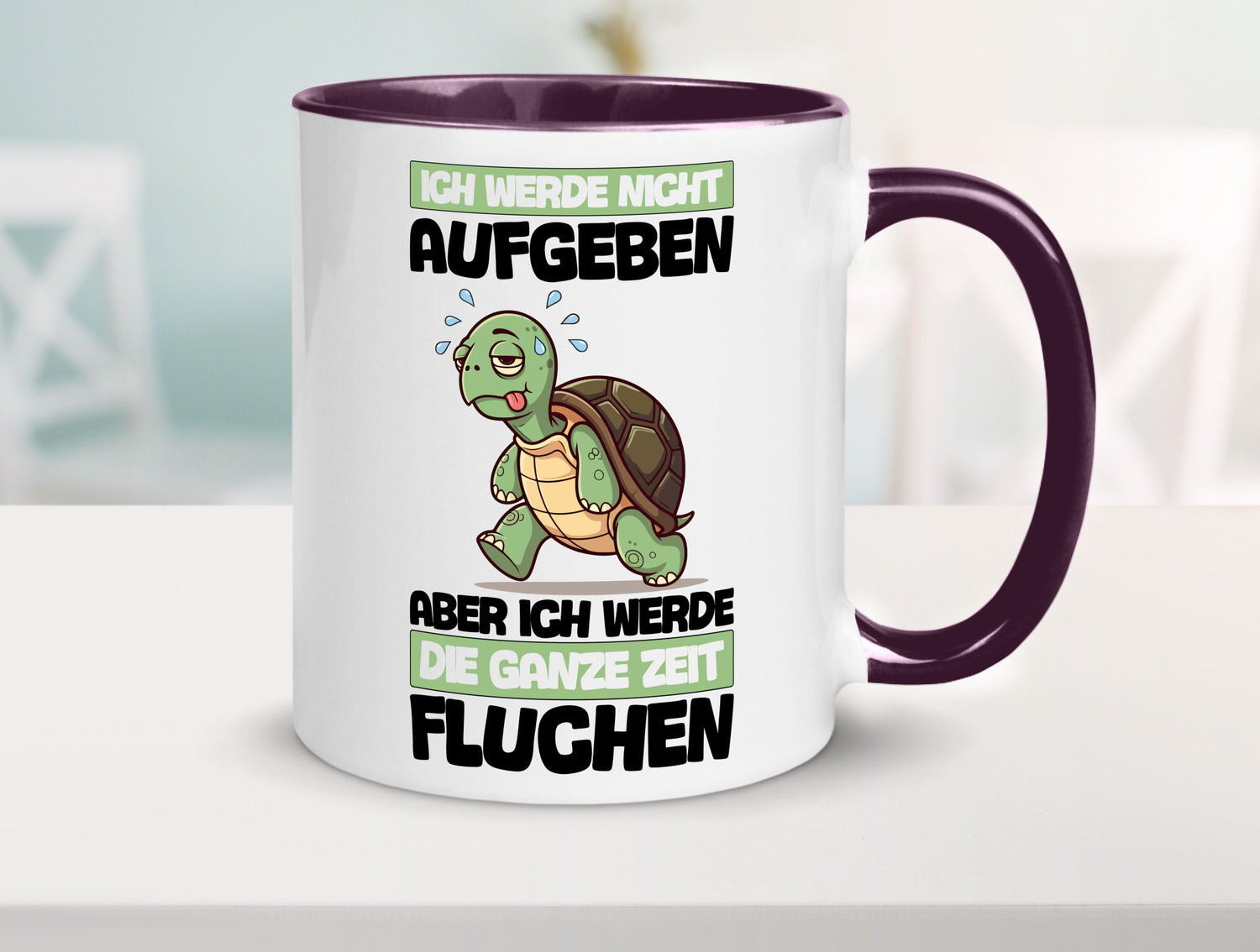 Ich geb nicht auf werde aber fluchen | Schildkröte Joggen v2 Humor Geschenkidee