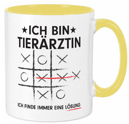 Löse Probleme: Tierärztin | Mediziner Tiermedizin v3 Geschenkidee Tierliebhaber Tasse