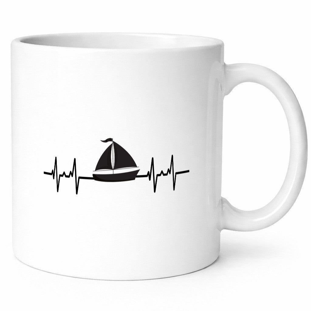 Segelboot Herzschlag | Motiv Segler segeln Boot lustiger Spruch Geschenk Humor