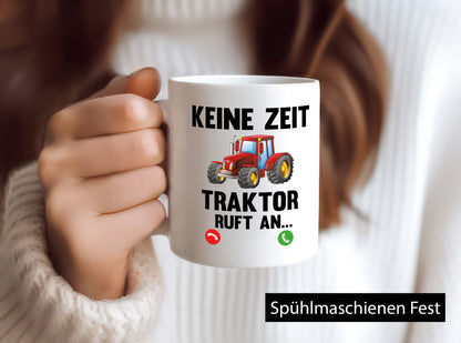 Traktor ruft an | Bauernhof Herren Bauer Spruch Geschenkidee Humor Tasse