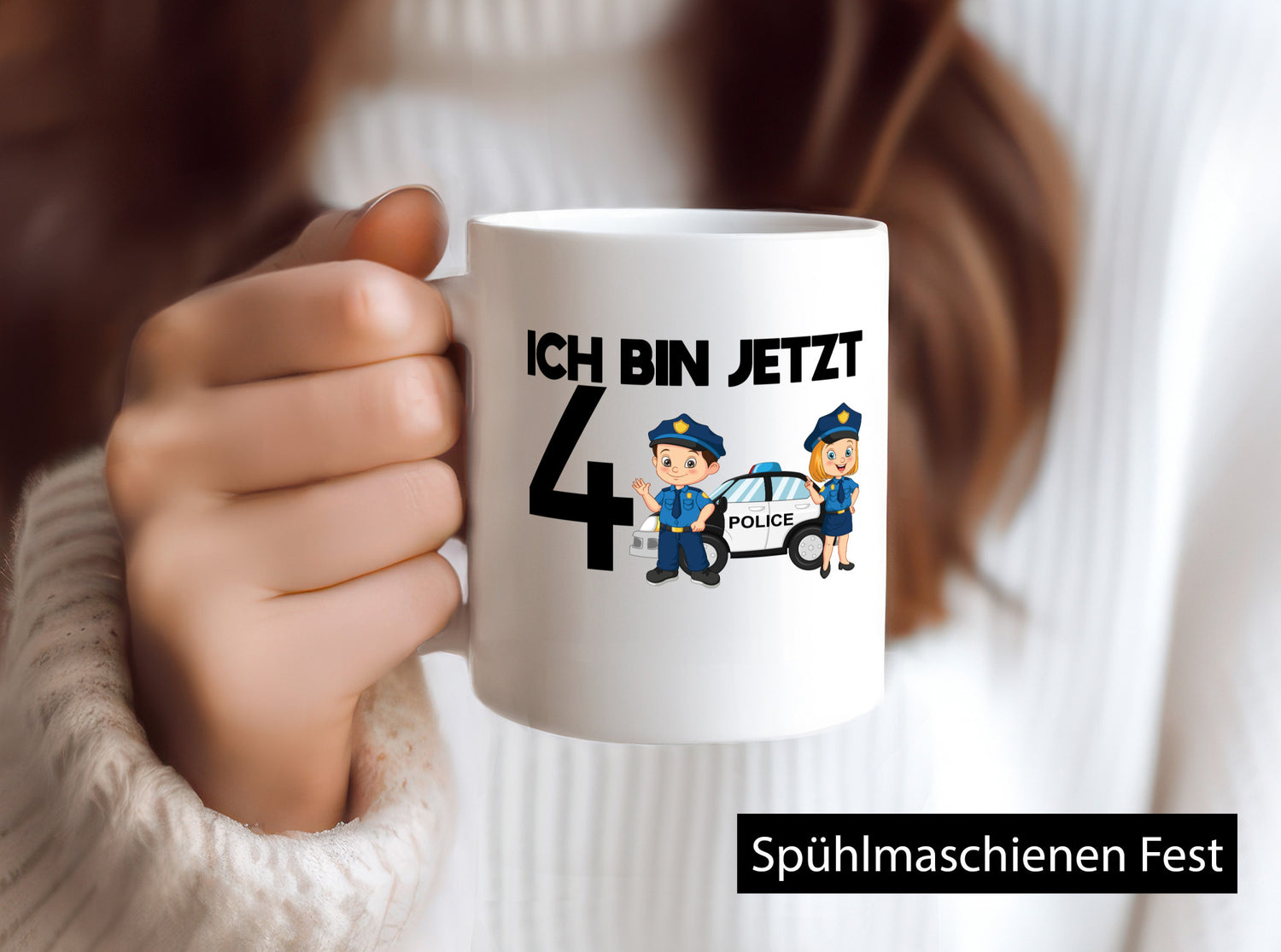 Ich bin jetzt 4 | Polizei 4. Geburtstag Jähriger Geschenk Geschenkidee lustiger